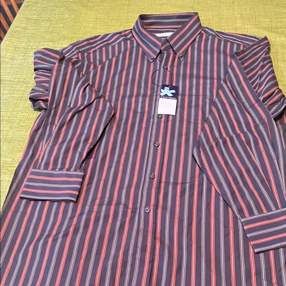 Elegant Multicolor Striped Dress Shirt